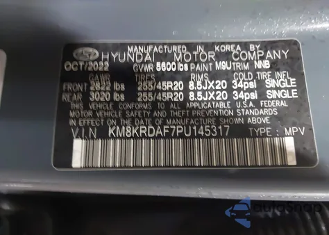 2023 Hyundai Ioniq 5 Limited z USA, uszkodzony, nr VIN KM8KRDAF7PU145317